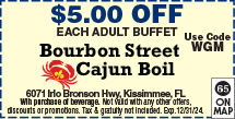 Discount Coupon for Bourbon Street Cajun Boil
